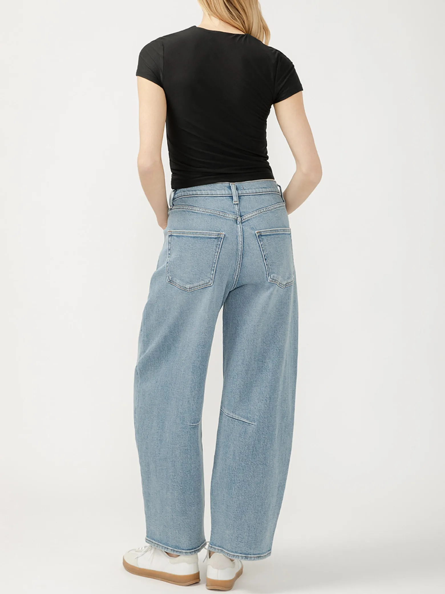 High Rise Barrel Leg Jeans