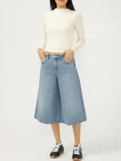 High Rise Culotte Jeans