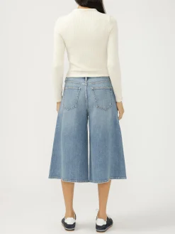 High Rise Culotte Jeans