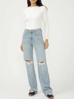 Highly Desirable High Rise Trouser Leg Jeans