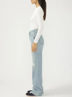 Highly Desirable High Rise Trouser Leg Jeans