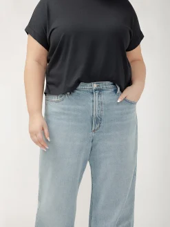 Highly Desirable High Rise Wide Leg Jeans Plus Size
