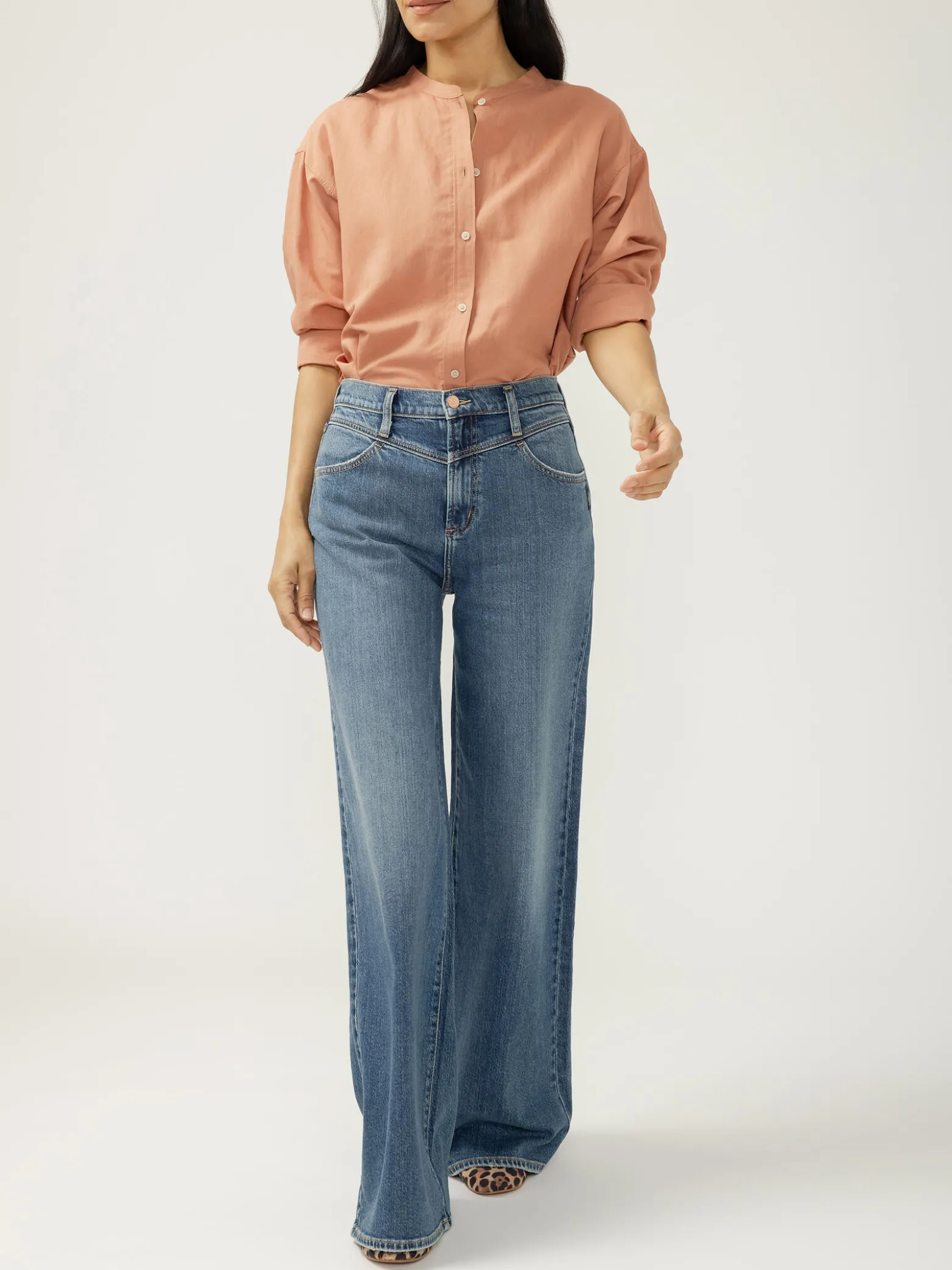 Highly Desirable High Rise Ultra Wide Leg Jeans