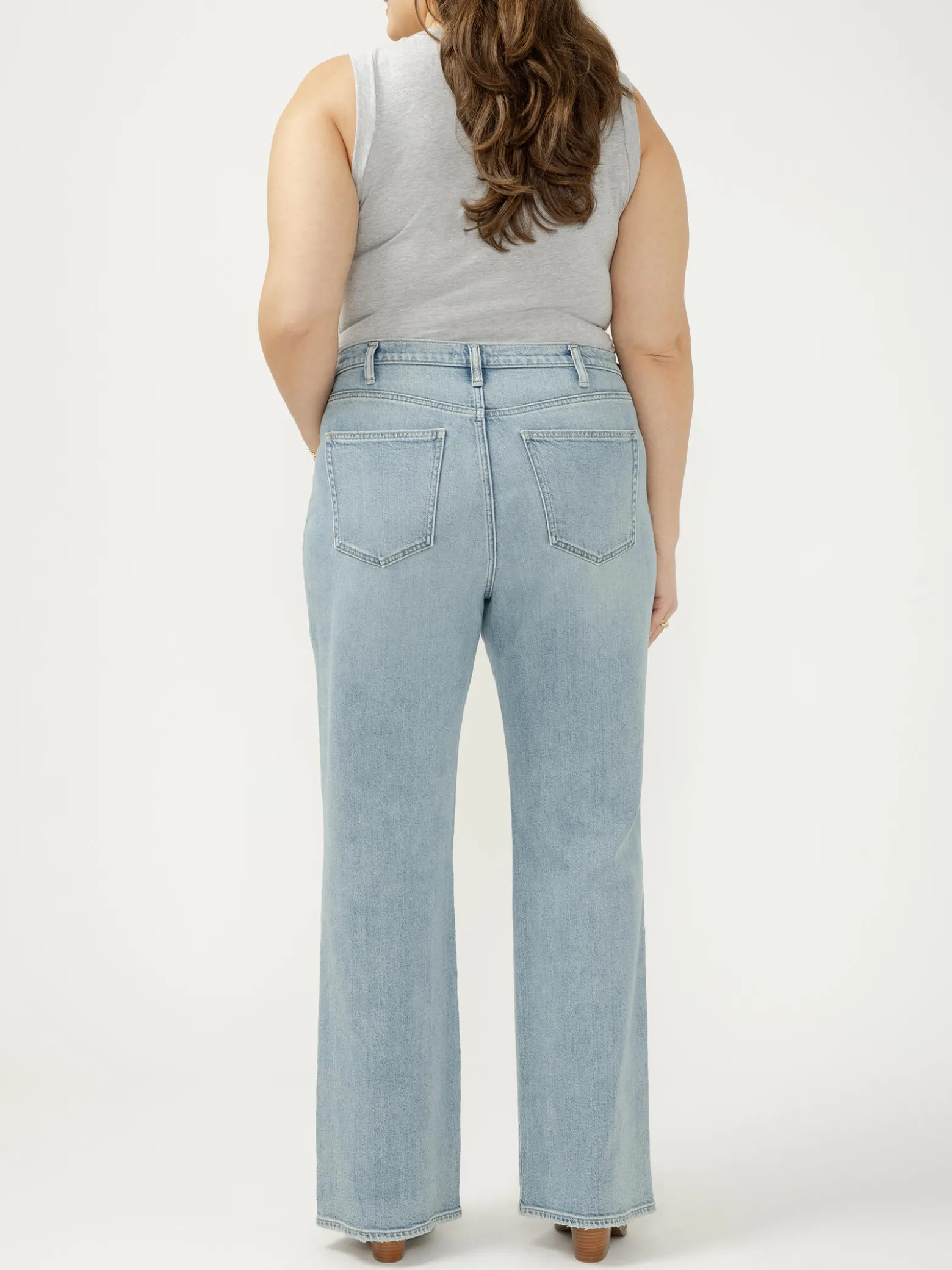 Highly Desirable High Rise Trouser Leg Jeans Plus Size