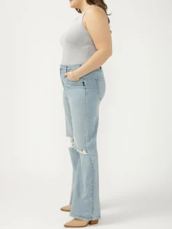 Highly Desirable High Rise Trouser Leg Jeans Plus Size