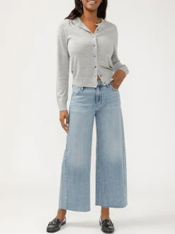 Isbister High Rise Angled Seam Wide Leg Ankle Jeans
