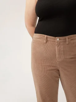 Isbister High Rise Flare Leg Corduroy Pant Plus Size