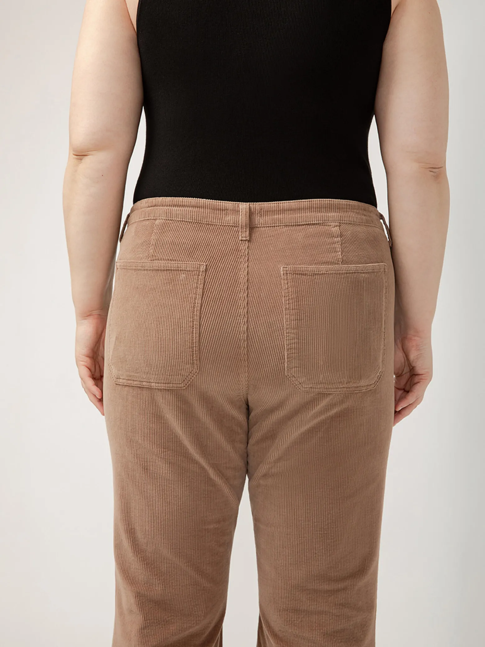 Isbister High Rise Flare Leg Corduroy Pant Plus Size