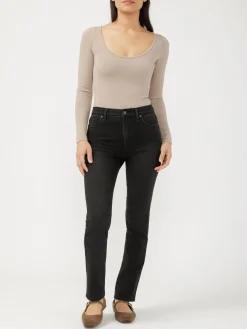 Isbister High Rise Straight Leg Luxe Stretch Jeans