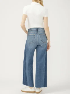 Isbister High Rise Two-Tone Wide Leg Ankle Jeans