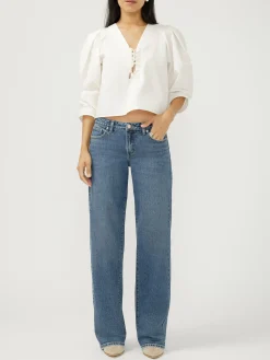 Loose & Low Low Rise Straight Leg Jeans