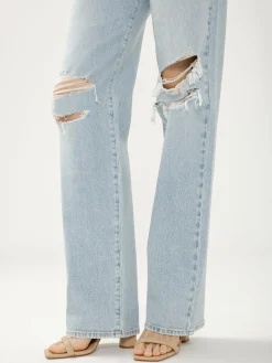 Loose & Low Low Rise Straight Leg Jeans