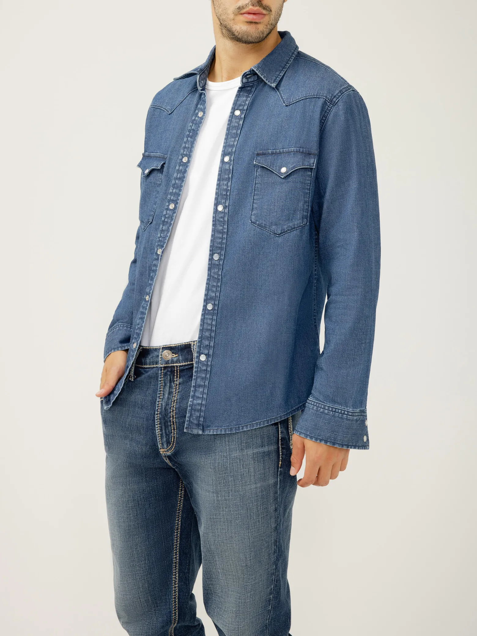 Men's Denim Western Shirt