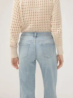 Mid Rise Relaxed Straight Leg Ankle Jeans
