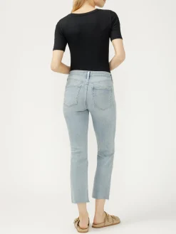 Most Wanted Mid Rise Cropped Straight Leg Luxe Stretch Jeans