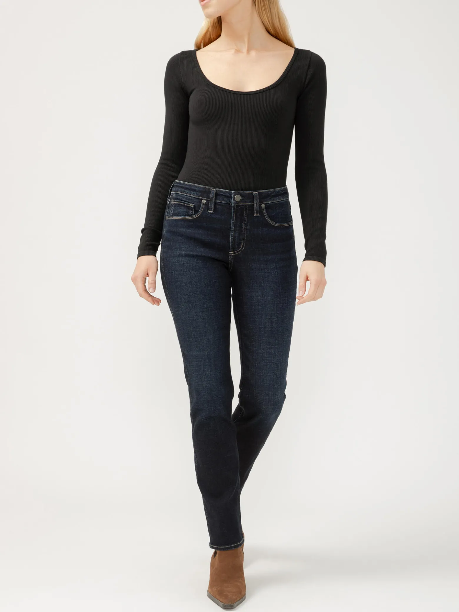 Most Wanted Mid Rise Straight Leg Jeans