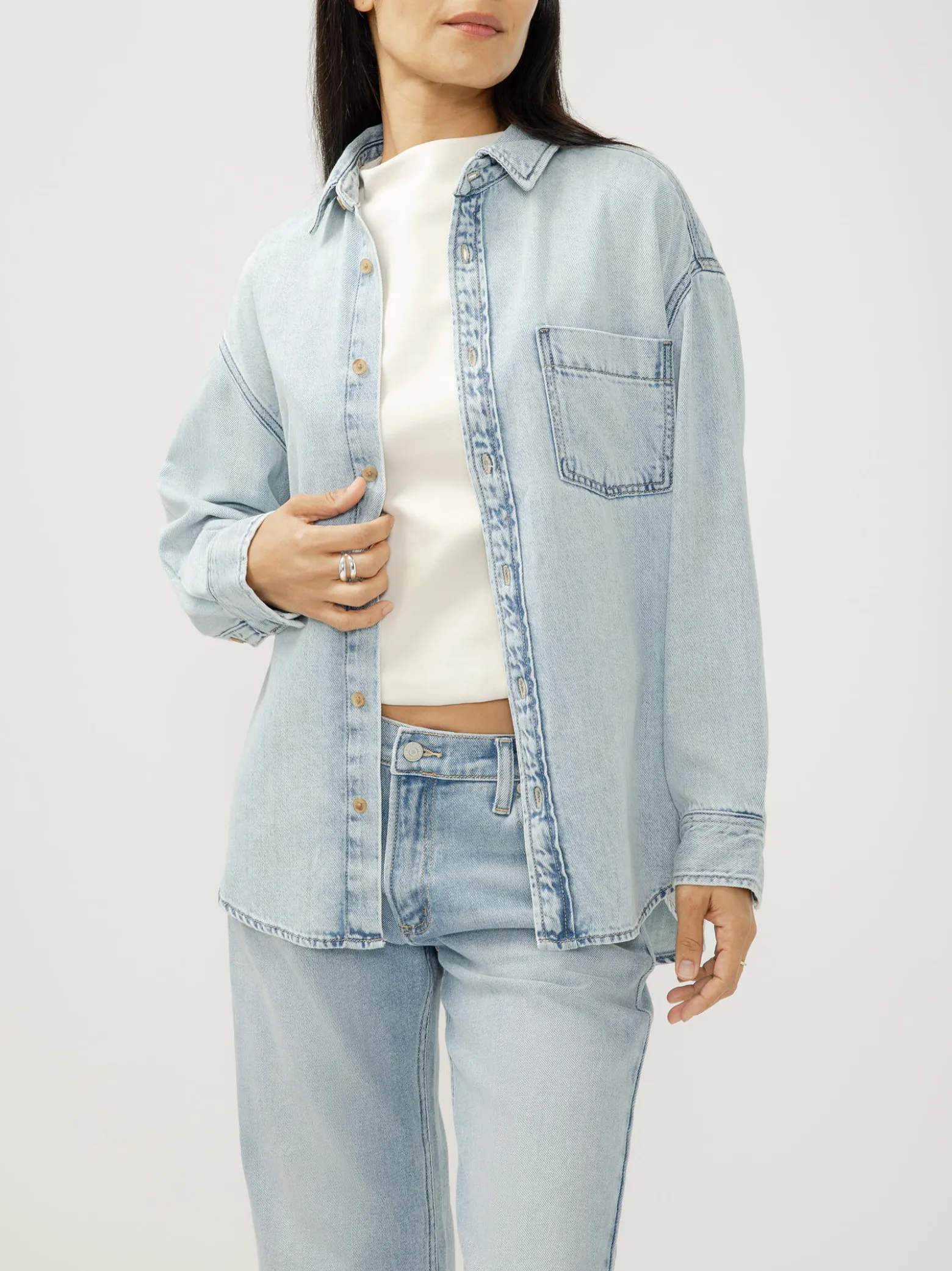 Relaxed Button-Up Beach Shirt