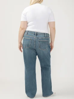 90s Baggy Mid Rise Bootcut Jeans Plus Size