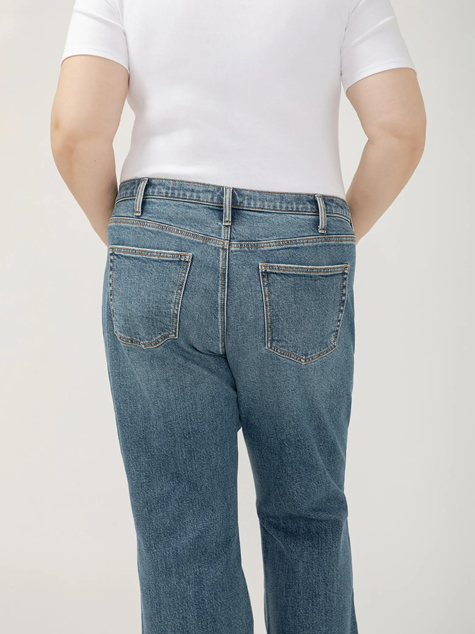 90s Baggy Mid Rise Bootcut Jeans Plus Size