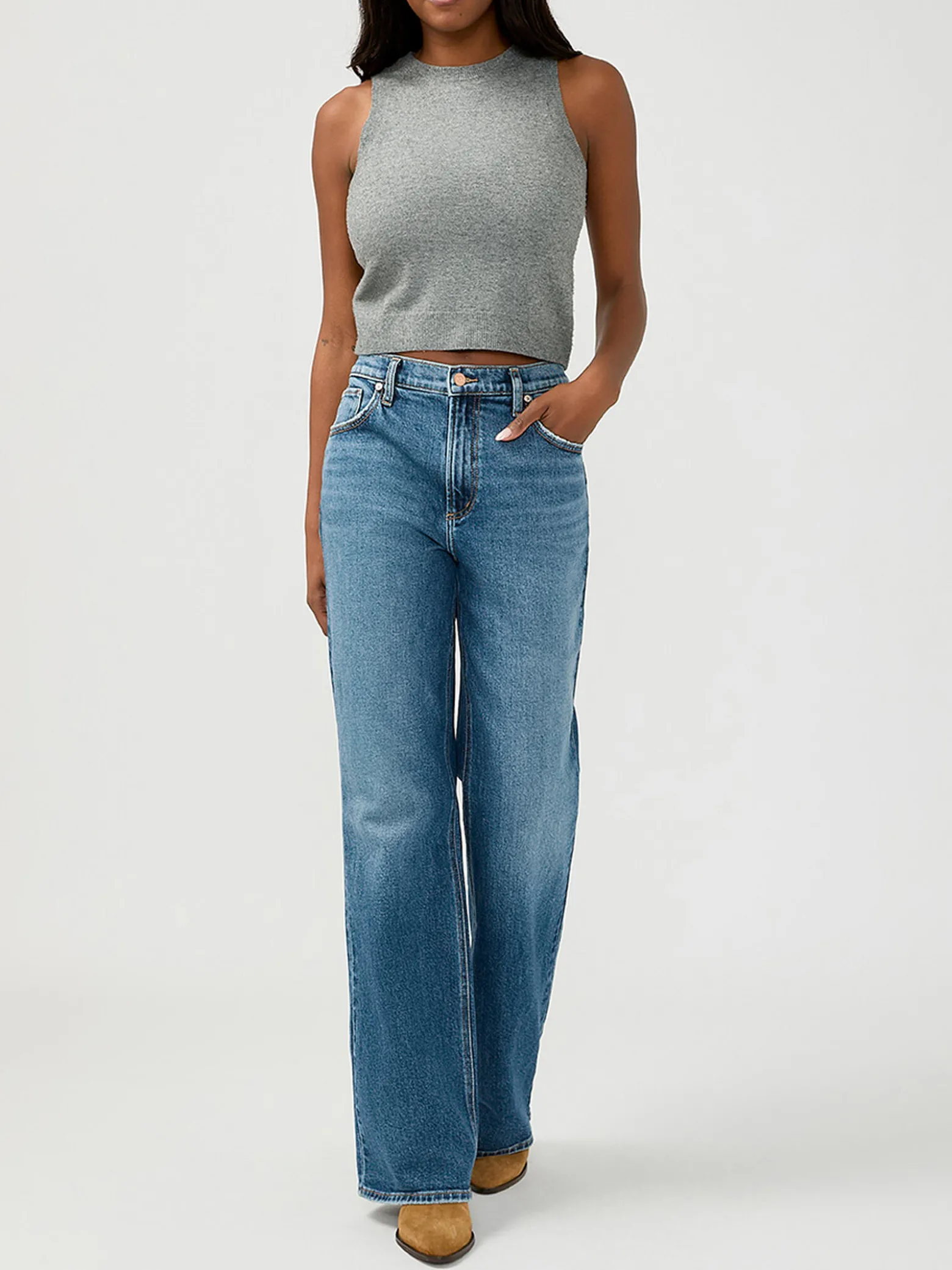 90s Baggy Mid Rise Bootcut Jeans
