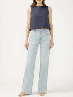 90s Mid Rise Baggy Bootcut Jeans