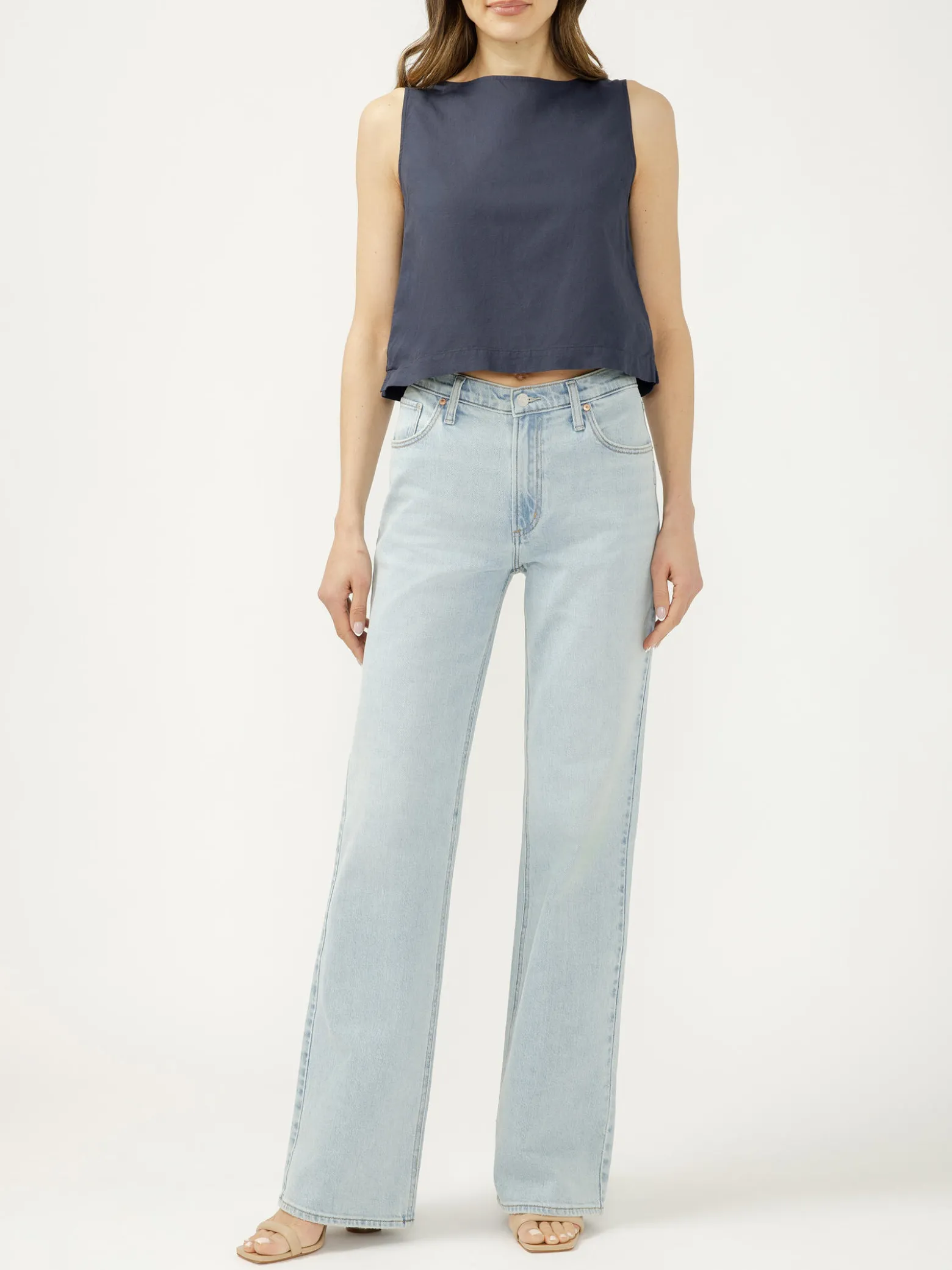 90s Mid Rise Baggy Bootcut Jeans