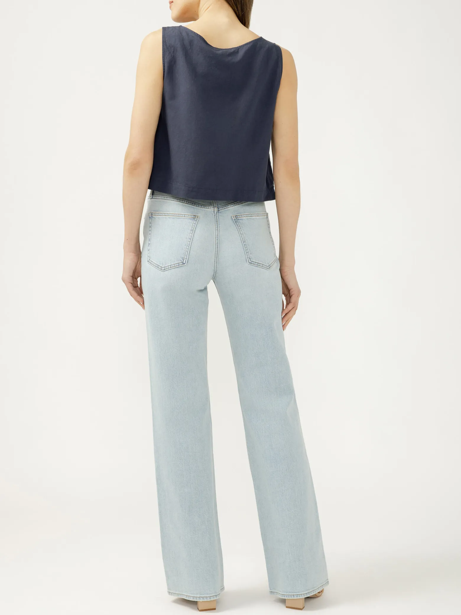 90s Mid Rise Baggy Bootcut Jeans