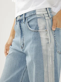 Silver Coated Be Easy High Rise Wide Leg Jeans