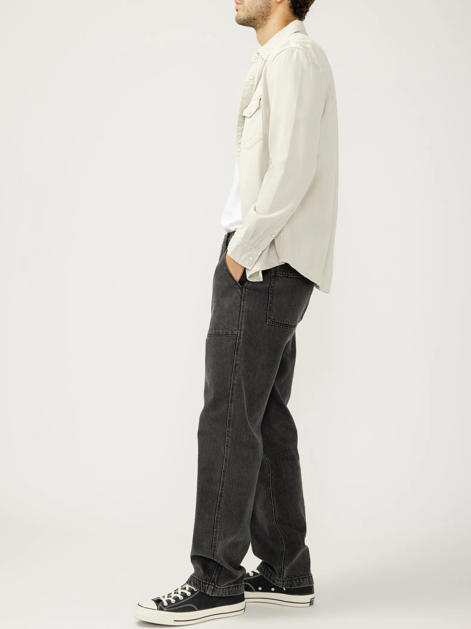 Straight Leg Utility Jeans