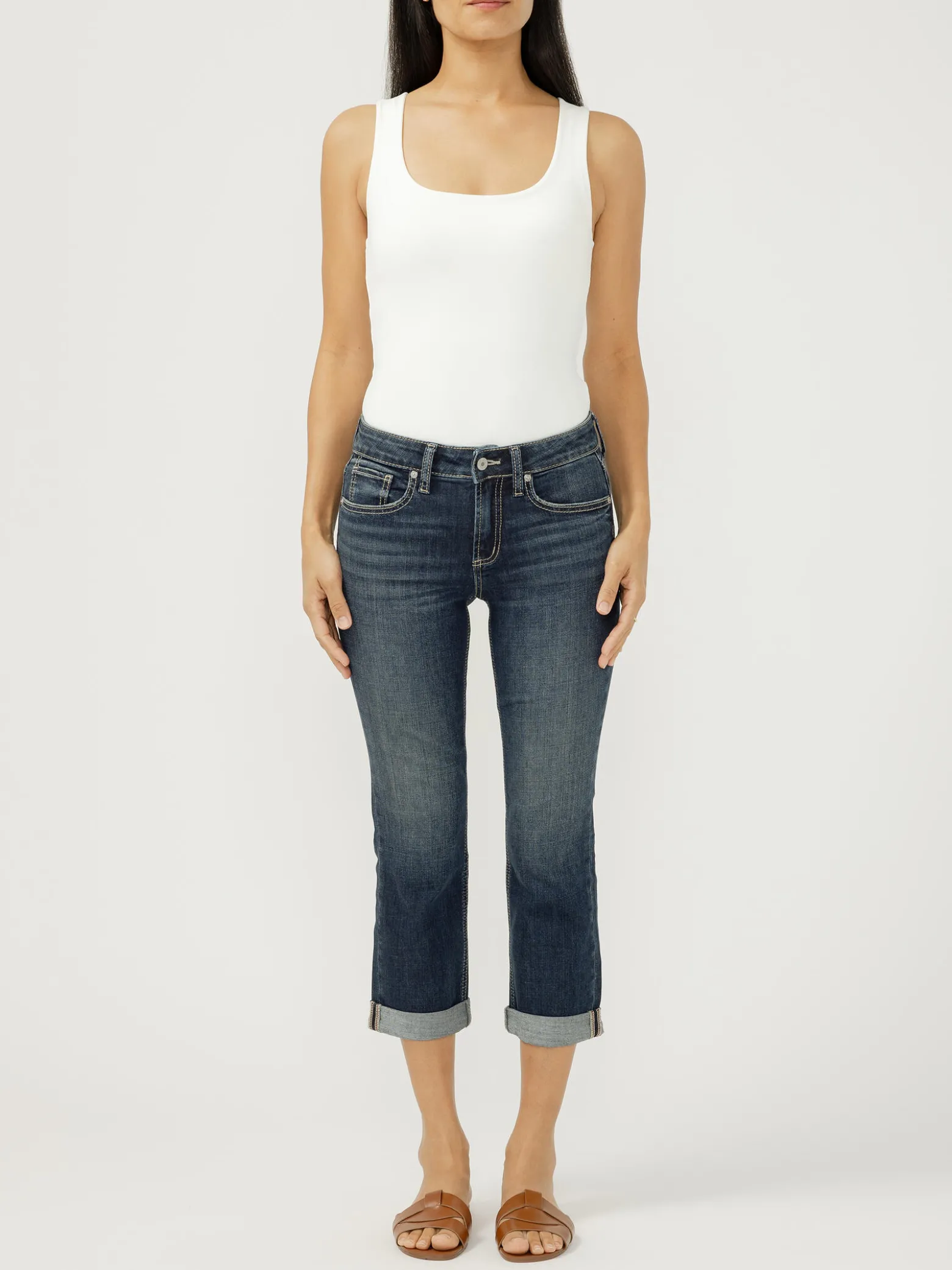 Suki Mid Rise Americana Luxe Stretch Capri
