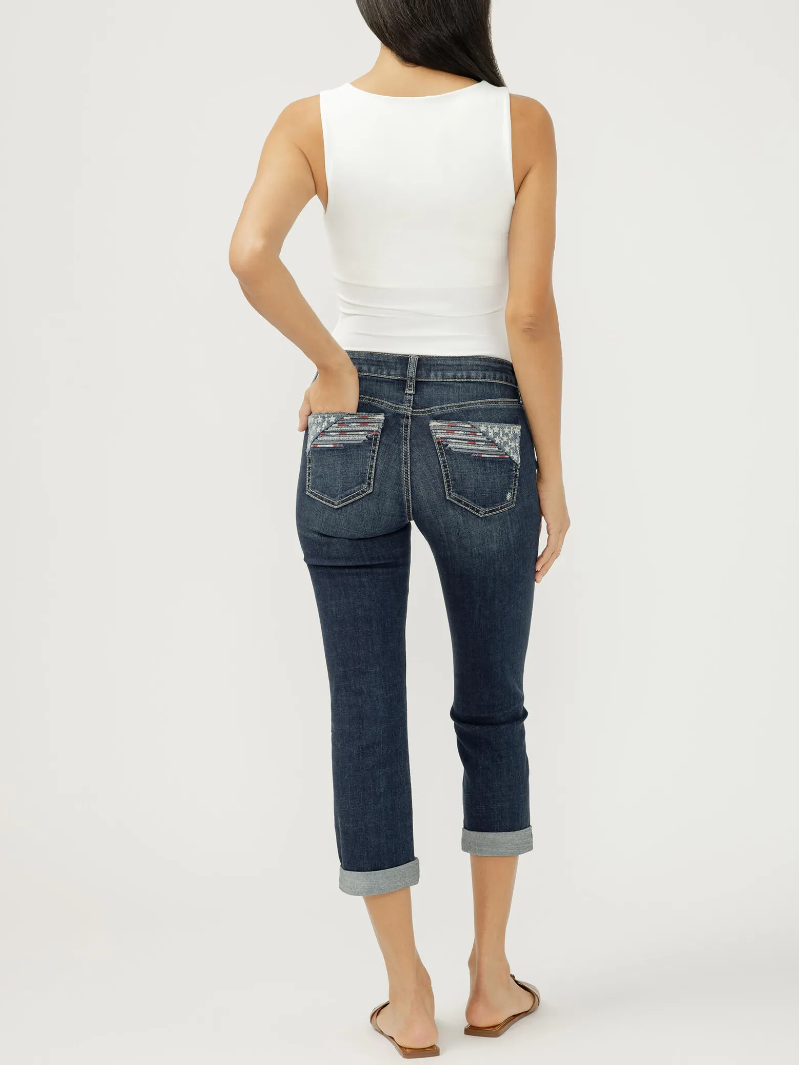 Suki Mid Rise Americana Luxe Stretch Capri