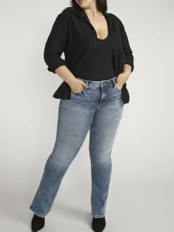 Suki Mid Rise Bootcut Jeans Plus Size