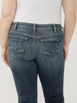 Suki Mid Rise Cropped Straight Leg Jeans Plus Size