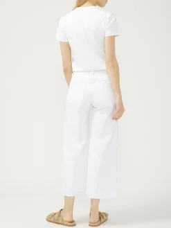 Suki Mid Rise Cropped Wide Leg Luxe Stretch Jeans