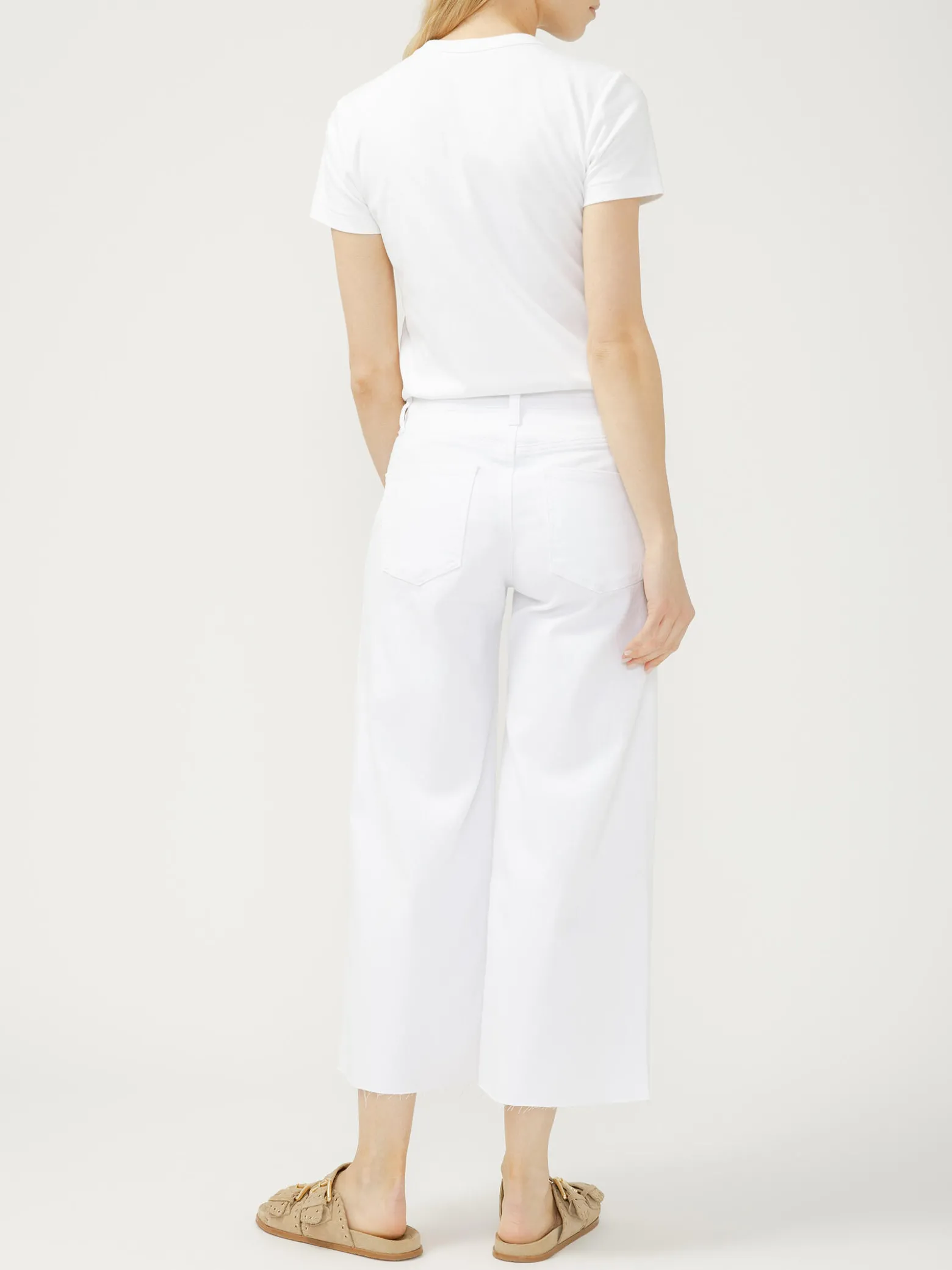 Suki Mid Rise Cropped Wide Leg Luxe Stretch Jeans