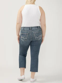 Suki Mid Rise Kick Flare Luxe Stretch Americana Jeans Plus Size