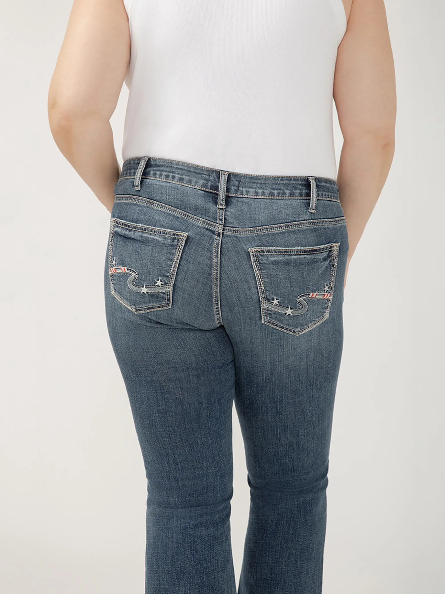 Suki Mid Rise Kick Flare Luxe Stretch Americana Jeans Plus Size