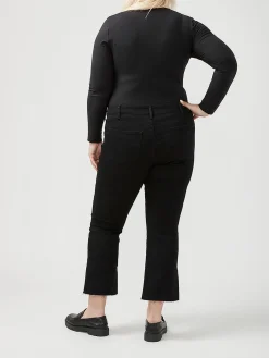 Suki Mid Rise Kick Flare Luxe Stretch Jeans Plus Size