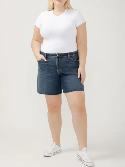 Suki Mid Rise Long Shorts Plus Size