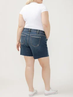 Suki Mid Rise Long Shorts Plus Size