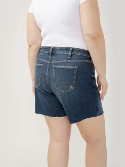 Suki Mid Rise Long Shorts Plus Size