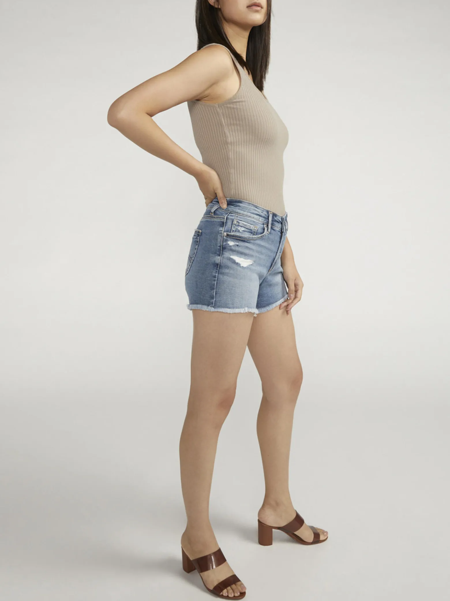 Suki Mid Rise Luxe Stretch Shorts