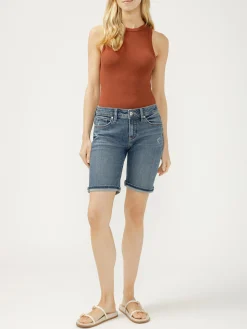 Suki Mid Rise Luxe Stretch Bermuda Shorts