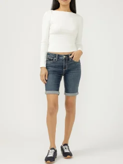 Suki Mid Rise Luxe Stretch Bermuda Shorts