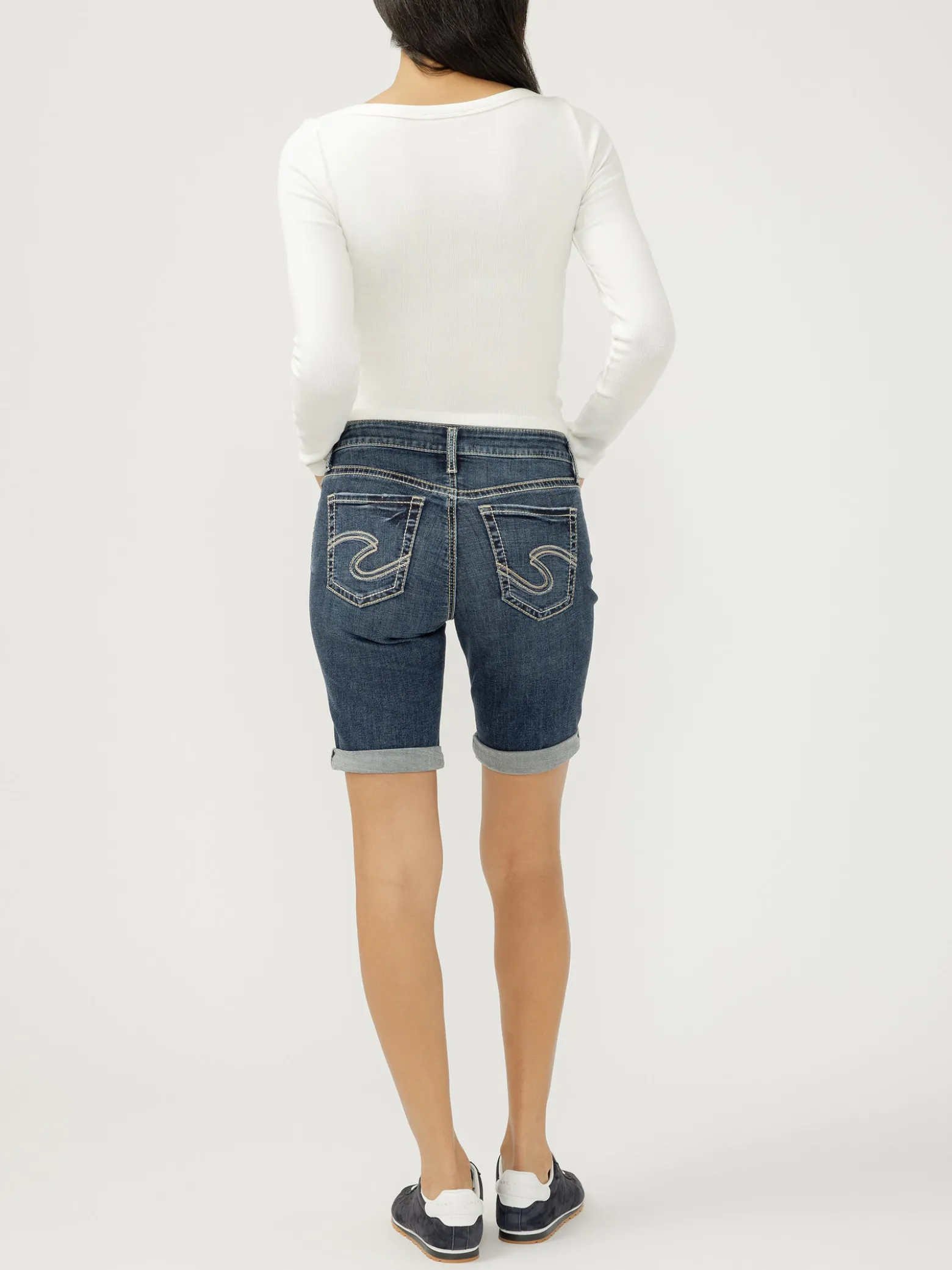 Suki Mid Rise Luxe Stretch Bermuda Shorts