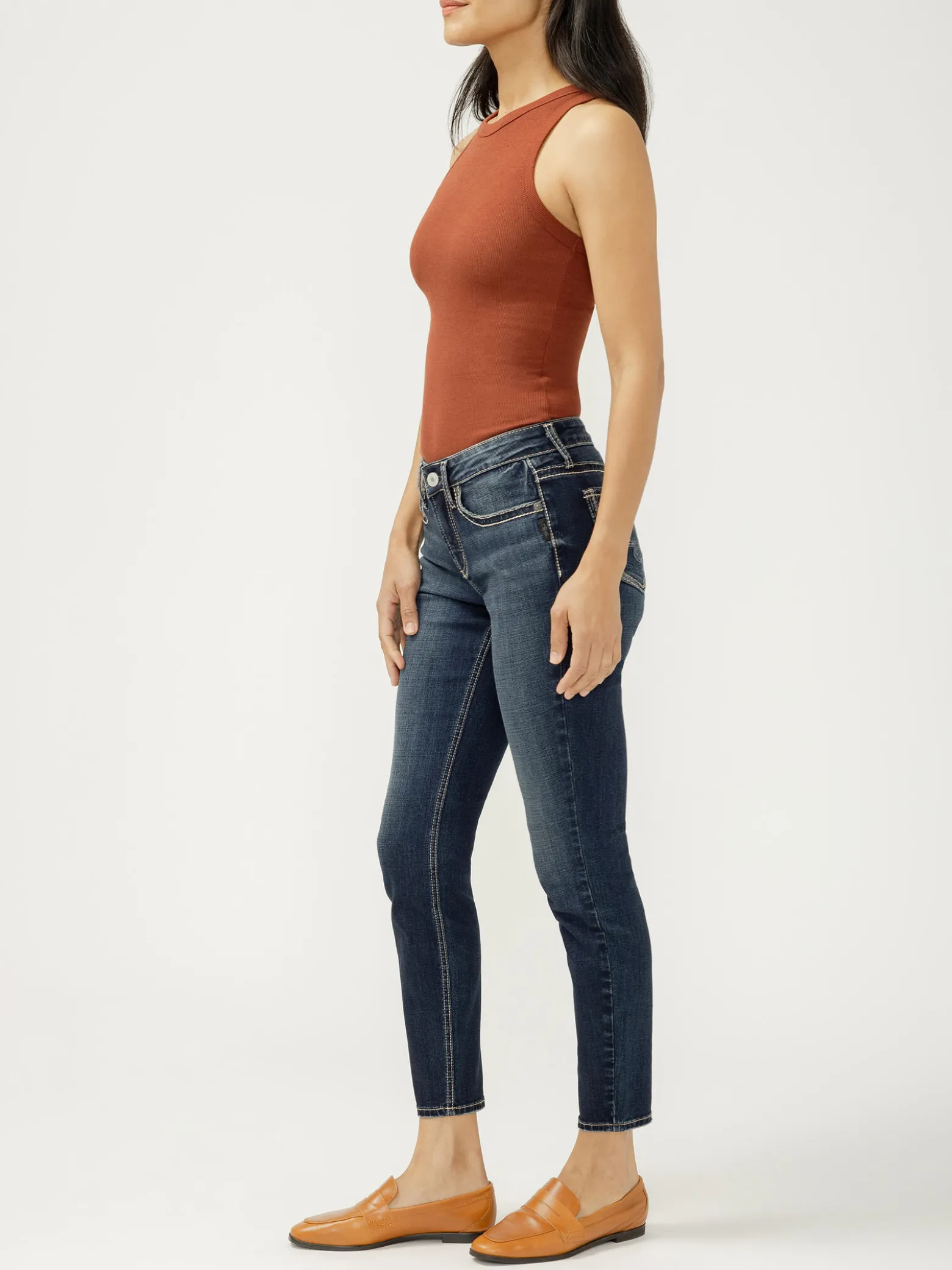 Suki Mid Rise Skinny Luxe Stretch Jeans