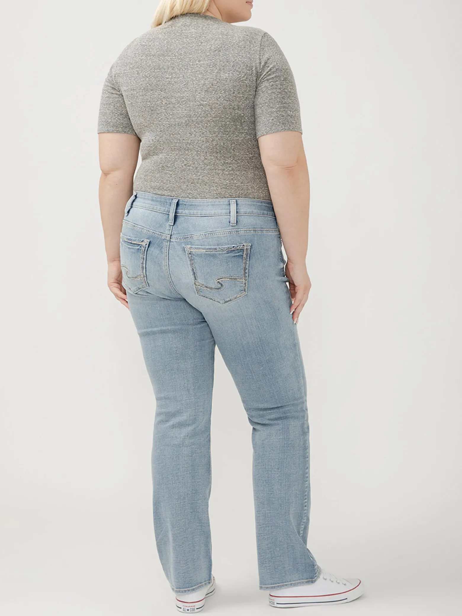 Suki Mid Rise Slim Bootcut Jeans Plus Size