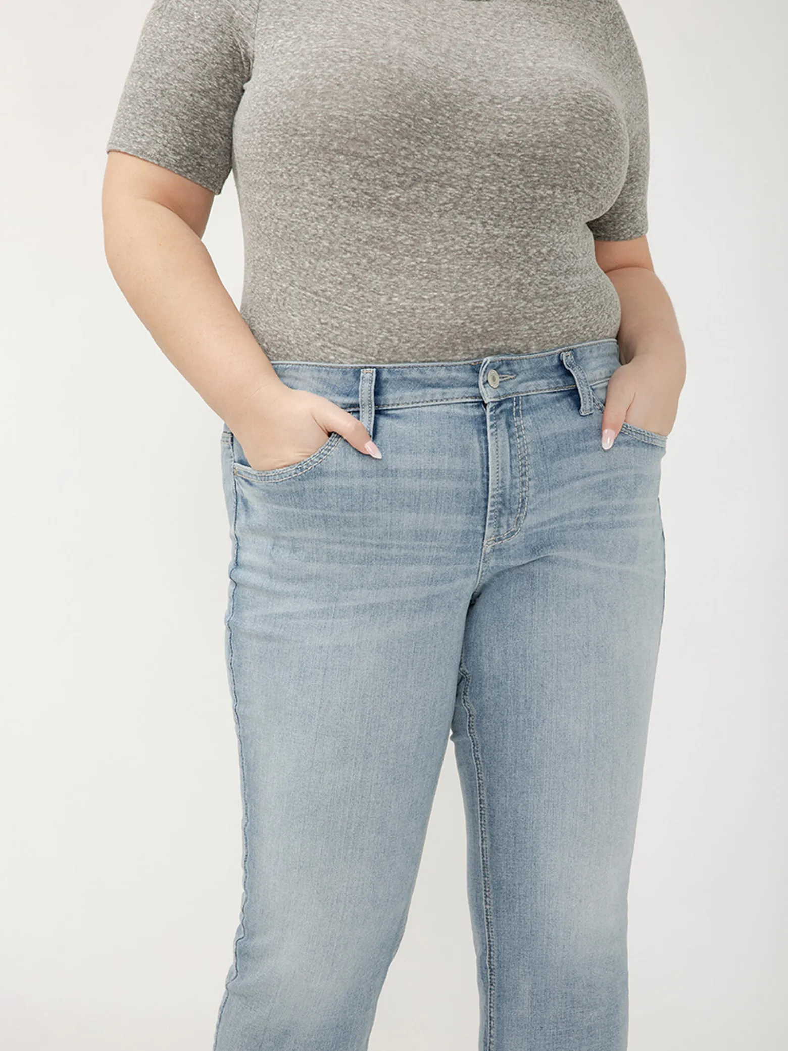 Suki Mid Rise Slim Bootcut Jeans Plus Size