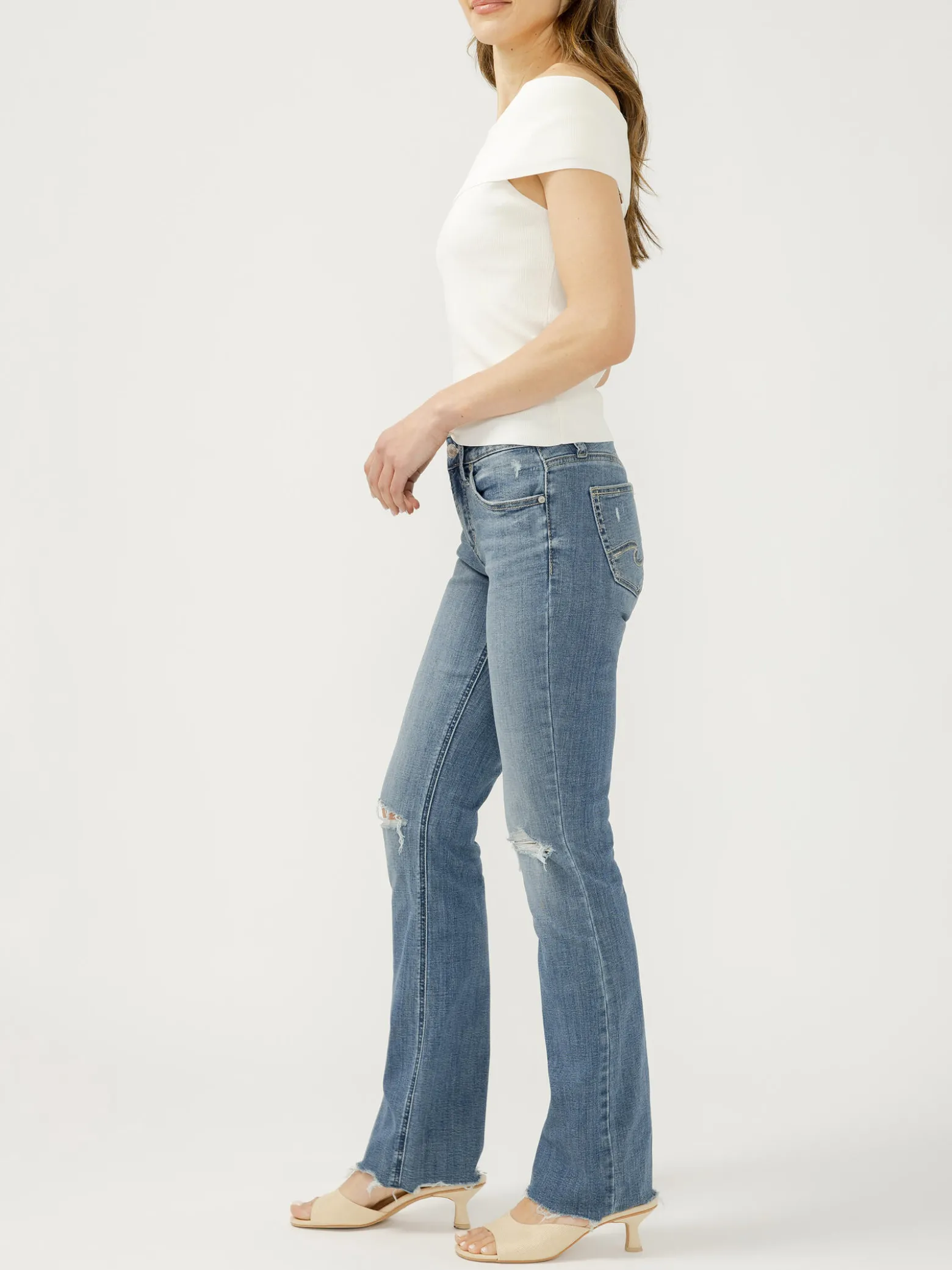 Suki Mid Rise Slim Bootcut Jeans