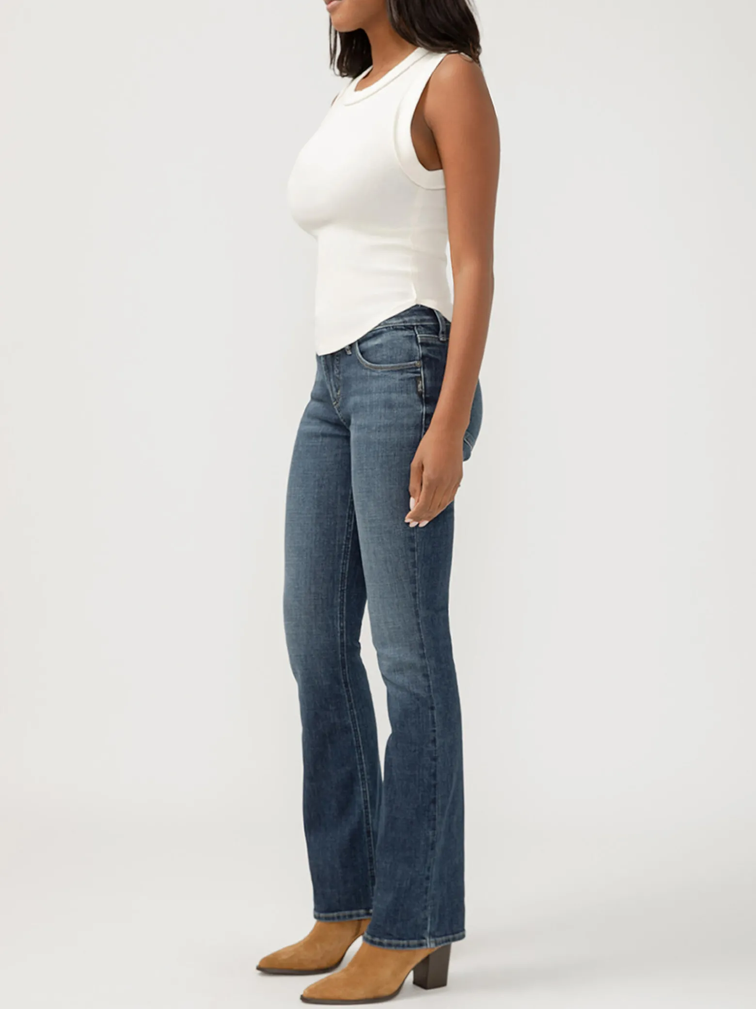 Suki Mid Rise Slim Bootcut Luxe Stretch Jeans